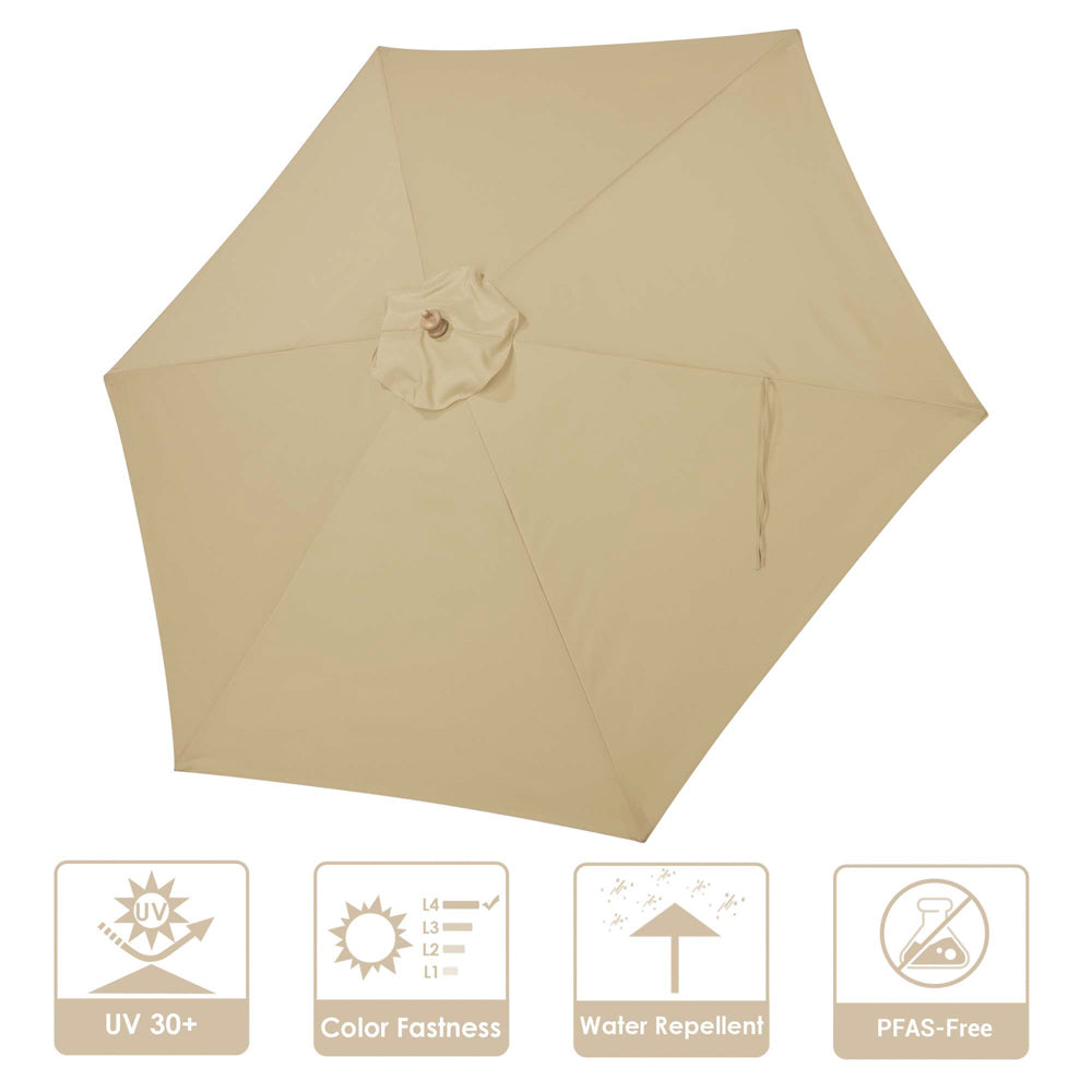 TheLAShop 9 ft 6-Rib Patio Umbrella Replacement Canopy