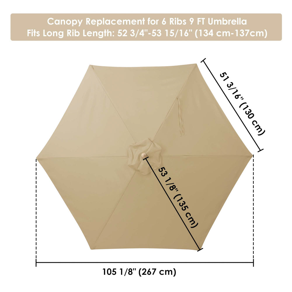 best rib for patio umbrella Canopy 10ft 8-Rib Each rib should measure between 52 and 54 Patio Umbrella Scalloped Edge Replacement