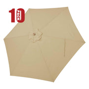 TheLAShop 9 ft 6-Rib Patio Umbrella Replacement Canopy, Khaki(10ct.) Image