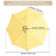 TheLAShop 9ft 8-Rib Patio Market Umbrella Replacement Canopy, Naples FL Yellow Image