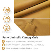 TheLAShop 13ft 8-Rib Patio Market Umbrella Replacement Canopy