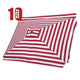 TheLAShop 10'x6.5' 6-Rib Patio Rectangular Umbrella Replacement Canopy, Red White(10ct.) Image