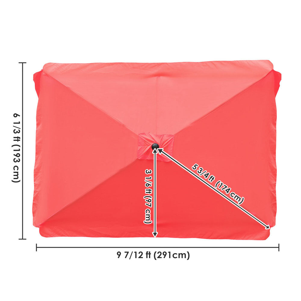TheLAShop 10'x6.5' 6-Rib Patio Rectangular Umbrella Replacement Canopy TheLAShop 10'x6.5' 6-Rib Patio Rectangular Umbrella Replacement Canopy