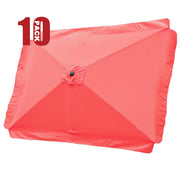 TheLAShop 10'x6.5' 6-Rib Patio Rectangular Umbrella Replacement Canopy, Living Coral(10ct.) Image