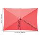 TheLAShop Rectangular Umbrella Canopy Replacement 10'x6.5' 6 Ribs