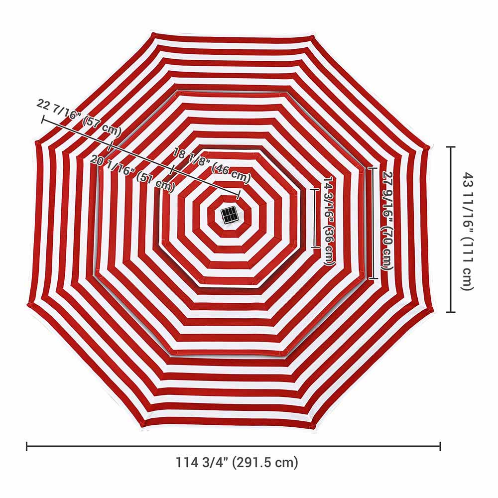 TheLAShop 10ft 3-Tiered 8-Rib Patio Market Umbrella Replacement Canopy TheLAShop 10ft 3-Tiered 8-Rib Patio Market Umbrella Replacement Canopy