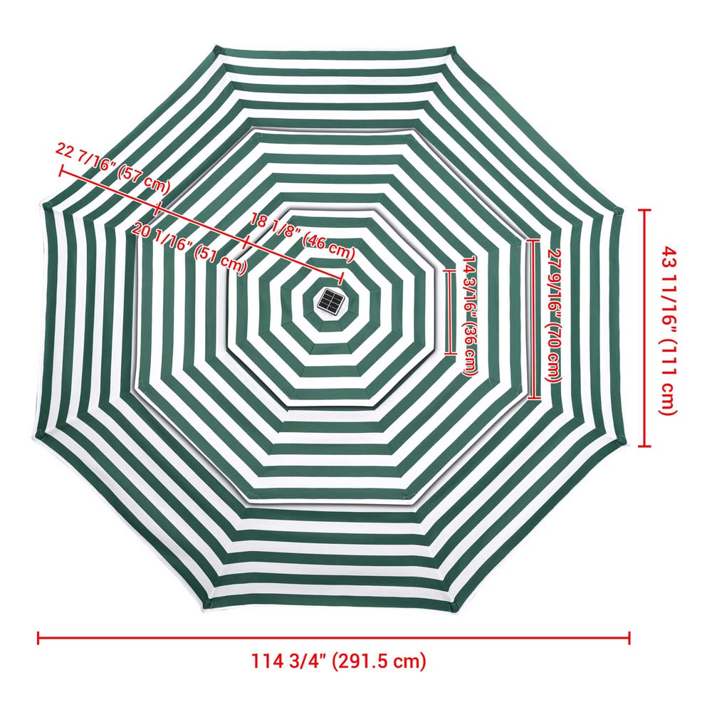 TheLAShop 10ft 3-Tiered 8-Rib Patio Market Umbrella Replacement Canopy TheLAShop 10ft 3-Tiered 8-Rib Patio Market Umbrella Replacement Canopy