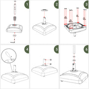 TheLAShop 13ft 8-Rib Wood Umbrella with Stand for Patio Outdoor Image