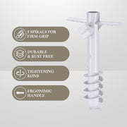 TheLAShop 6ft Outdoor Beach Umbrella Tilt with Fringe Sand Anchor Image