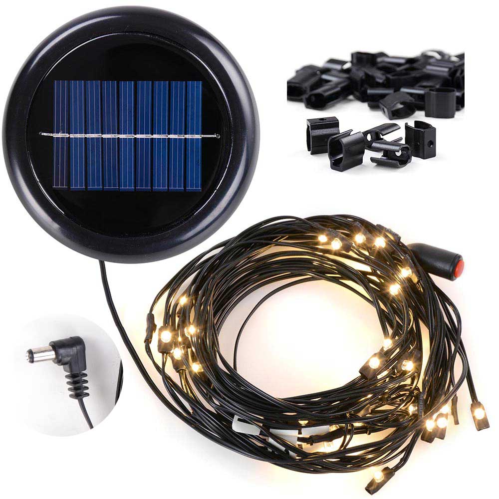 best string lights for patio umbrella TheLAShop 9ft 8-rib Offset Patio Umbrella Solar String Lights Color Op