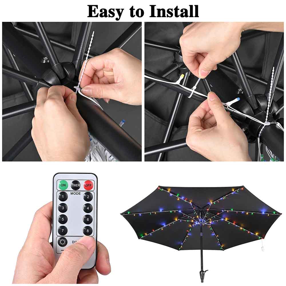 Camping Tent String Lights, 8 Flashing Modes Colorful LED