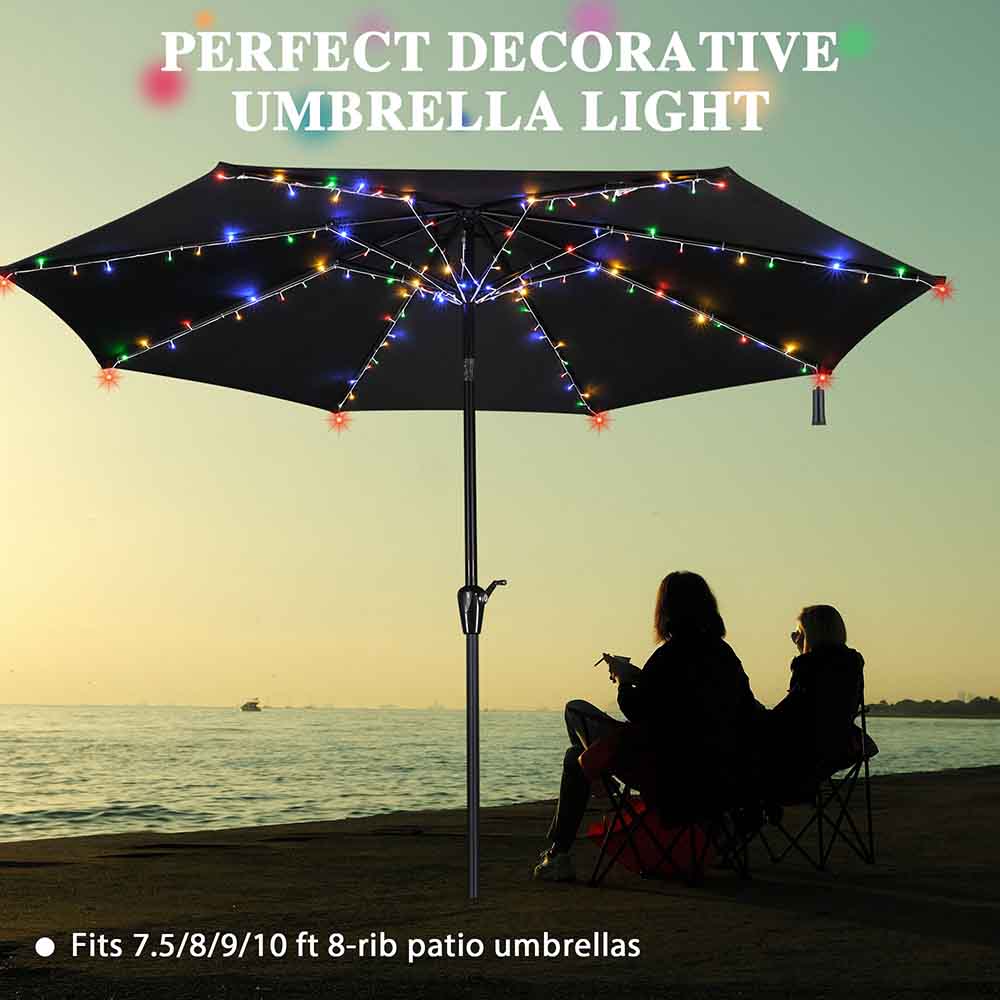 TheLAShop Patio Umbrella Lights Solar with Remote Sensor 9-10ft 8-Rib TheLAShop Patio Umbrella Lights Solar with Remote Sensor 9-10ft 8-Rib
