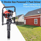 TheLAShop 32.7cc 1.2hp 2-stroke T-post EPA Gas Powered Petrol Pile Driver Kit Image