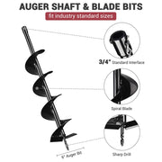 TheLAShop 1500W Electric Post Hole Digger with 6 in Earth Auger Bit Image