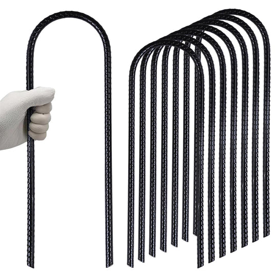 TheLAShop 11" Ground Anchors U-Shaped for Fence, Cricket Net