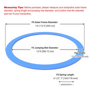 TheLAShop 14 ft Trampoline Pad Spring Cover Blue Image