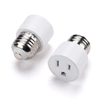 TheLAShop Lamp Holder to Outlet Adapter E26/E27 to 2/3-Prong Outlet 2ct/pk Image