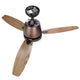 TheLAShop 52" Ceiling Fan with Lights Bronze 3 Blades Remote Control