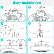 TheLAShop 18" Ceiling Fan with Light 5-Blade APP & Remote Control Image