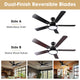TheLAShop 52" Ceiling Fan with Lights Black 5-Blade Remote Control