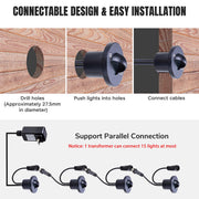 TheLAShop 10 Pack LED Step Deck Light Kit Garden Lighting Image