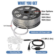 TheLAShop Plug-in Integrated LED Rope Light RGB, 120V, 1/2"(13mm) Image