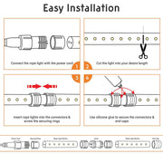 TheLAShop 150ft Plug-in Integrated LED Rope Light Blue, 120V, 1/2"(13mm) Image