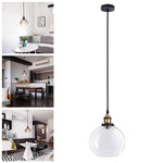 TheLAShop Clear Globe Glass Ball Pendant Light Ceiling Lamp 7 9/10 in Image