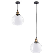 TheLAShop Clear Globe Glass Ball Pendant Light Ceiling Lamp 7 9/10 in Image