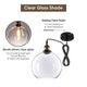 TheLAShop Clear Globe Glass Ball Pendant Light Ceiling Lamp 9 4/5" Image