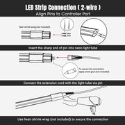 TheLAShop 120V IP65 Neon Rope Light RF Remote 2-Wire 2700K White Image