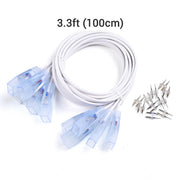 TheLAShop 2-Wire Splice Connector Set(10) for Warn White Neon Rope Light 14x7mm, 39in. Wire-Shape(5ct.) Image