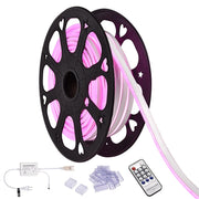 TheLAShop 50ft Pink Neon Rope Light Outdoor Waterproof Remote Control Image