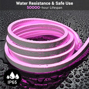 TheLAShop 50ft Pink Neon Rope Light Outdoor Waterproof Remote Control Image