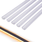 TheLAShop 3ft Clear Plastic U-Channels (9/16") Mounting 5ct. (2700K Neon) Image