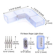 TheLAShop 4-Wire Splice Connector Set(10) for Neon Rope Light 18x8mm Image