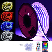 TheLAShop 120V Hardwire RGBW LED Neon Rope Light App & RF Remote 100ft Image