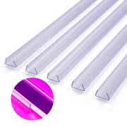 TheLAShop 3ft Clear Plastic U-Channels (11/16") Mounting 5ct/pk 18x8mm Image