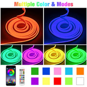 TheLAShop 16.4ft Neon Rope Light Color Changing 2ct/Pack Remote APP