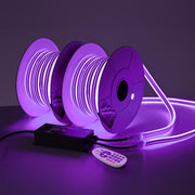 TheLAShop 120V IP65 Neon Rope Light App & RF Remote Color Changing 4-Wire RGBW, 300ft Kit Image