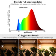 TheLAShop Full Spectrum LED Grow Light for Indoor Plants with Timer 4-Strips