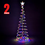 TheLAShop 5ft LED Lighted Spiral Christmas Tree Battery Operated