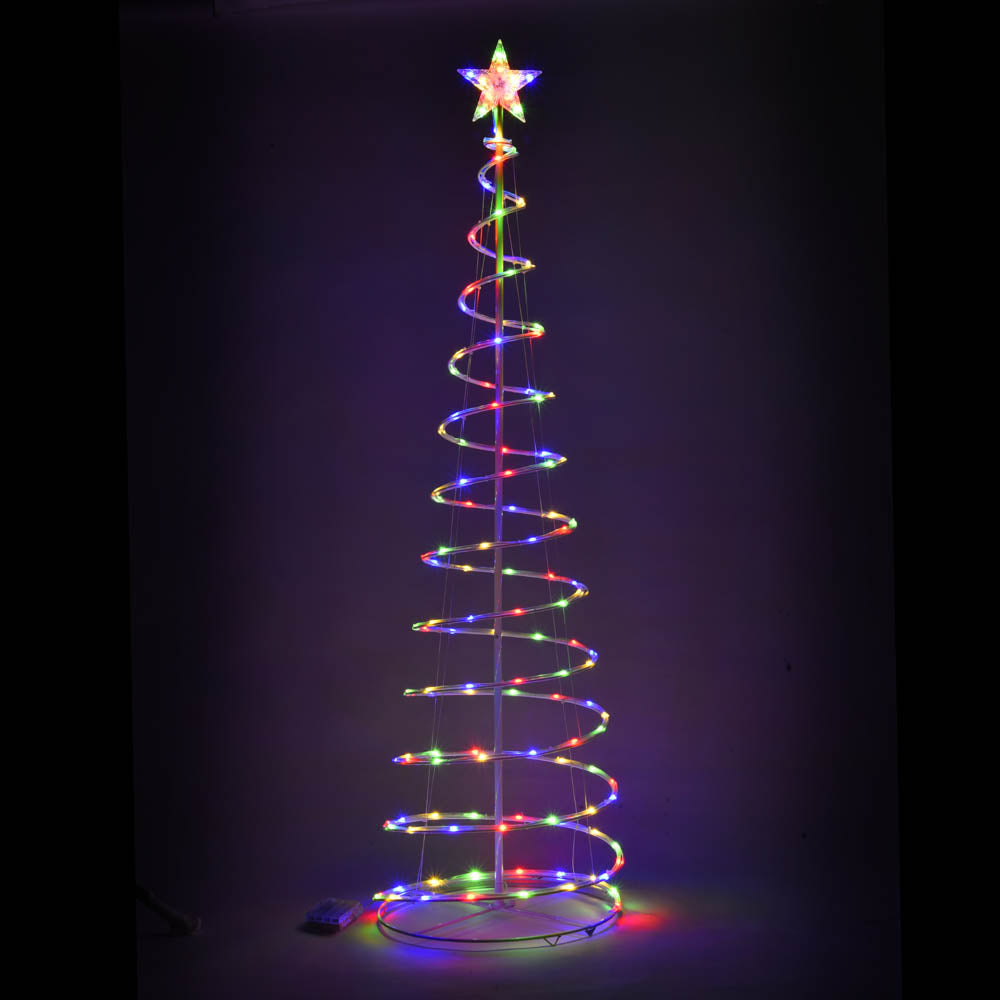 TheLAShop 6ft LED Lighted Spiral Christmas Tree Battery Operated