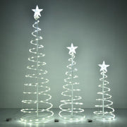 TheLAShop Set(3) Spiral Christmas Trees Battery Operated, Cool White Image