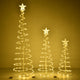 TheLAShop Set(3) Spiral Christmas Trees Battery Operated, Warm White Image