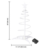TheLAShop Small Pre-lit Spiral Christmas Tree 2ft Battery Operated