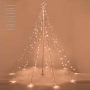 TheLAShop Christmas Tree Light with Pole & Star 9 Strings, 9ft Warm White Image