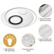 TheLAShop 30" 70W LED Flush Circle Ceiling Light with Remote