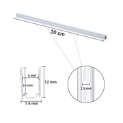 TheLAShop Aluminum Channel for LED Lights - 6x10mm Inner Groove, 12in 10ct. Image