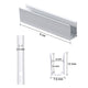 TheLAShop Aluminum Channel for LED Lights - 6x10mm Inner Groove, 2in 20ct. Image